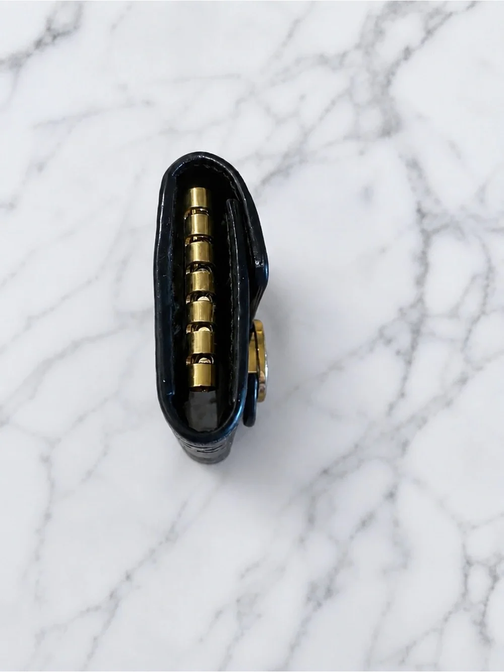 Gucci Black GG Guccissima 6-Key Holder / Key Case with Gold Hardware - Picture 5 of 5